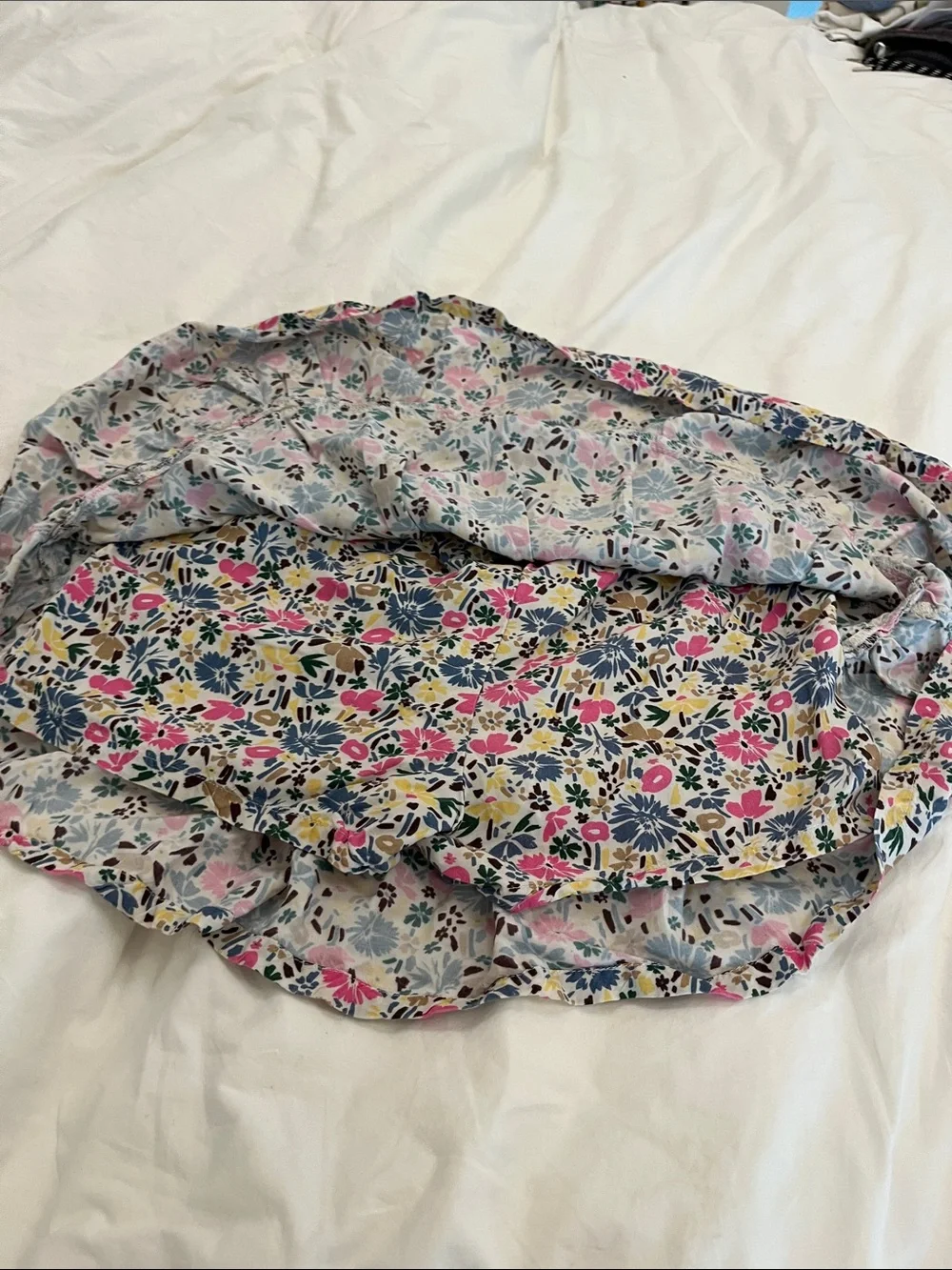 GAP Floral Ruffle Skort - Pink, Blue & Cream